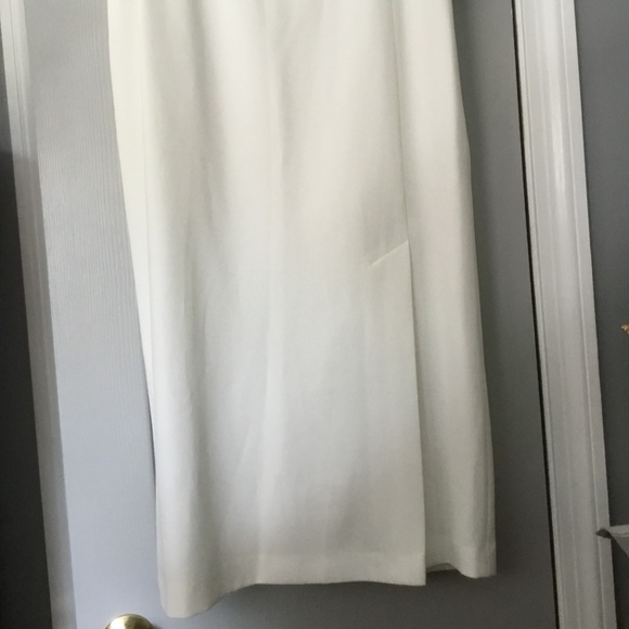 LE SUIT Winter White two piece belted suit jacket and midi skirt suit size 8 NWT - Picture 7 of 12